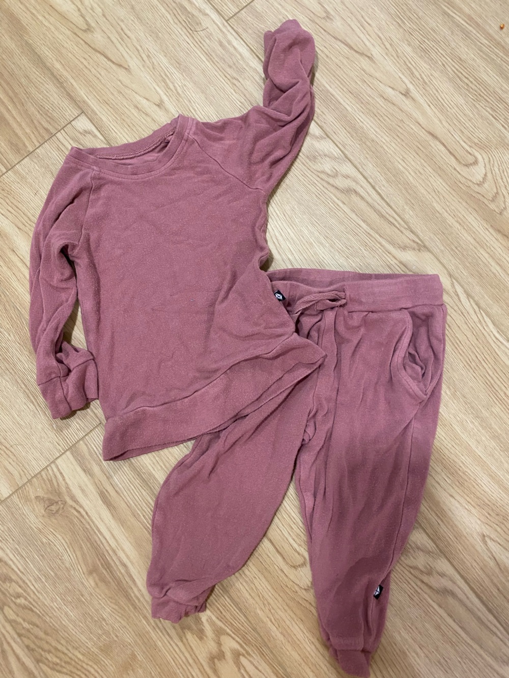 Kyte BABY Mauve Pink Two-Piece Cozy Ribbed Matching Set